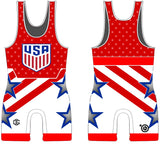 2023 Veteran World Team Singlet - Red