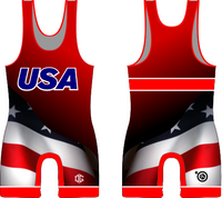 2022 USA Veterans World Team Singlet - Red