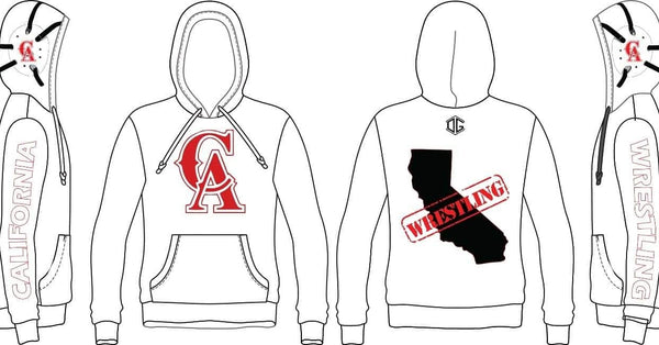 California Wrestling hoodie (white)